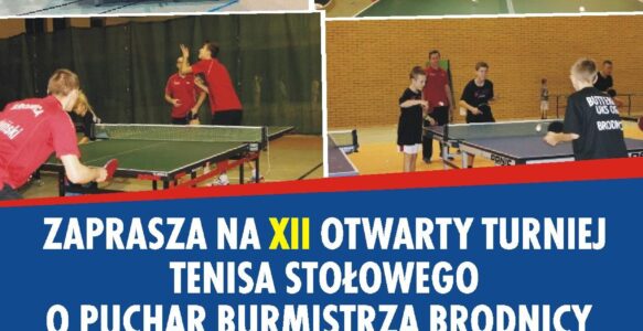 XII OTWARTY TURNIEJ TENISA STOŁOWEGO O PUCHAR BURMISTRZA BRODNICY