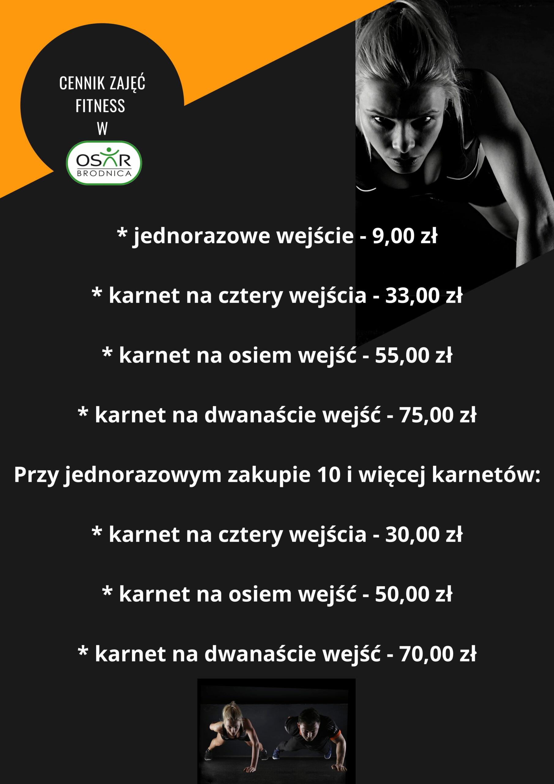 GRAFIK i CENNIK FITNESS 2023/2024