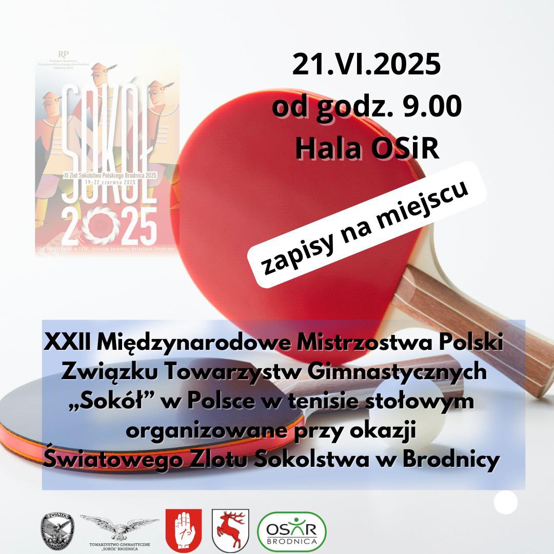 MISTRZOSTWA POLSKI DRUŻYN SOKOLNICZYCH W TENISIE STOŁOWYM