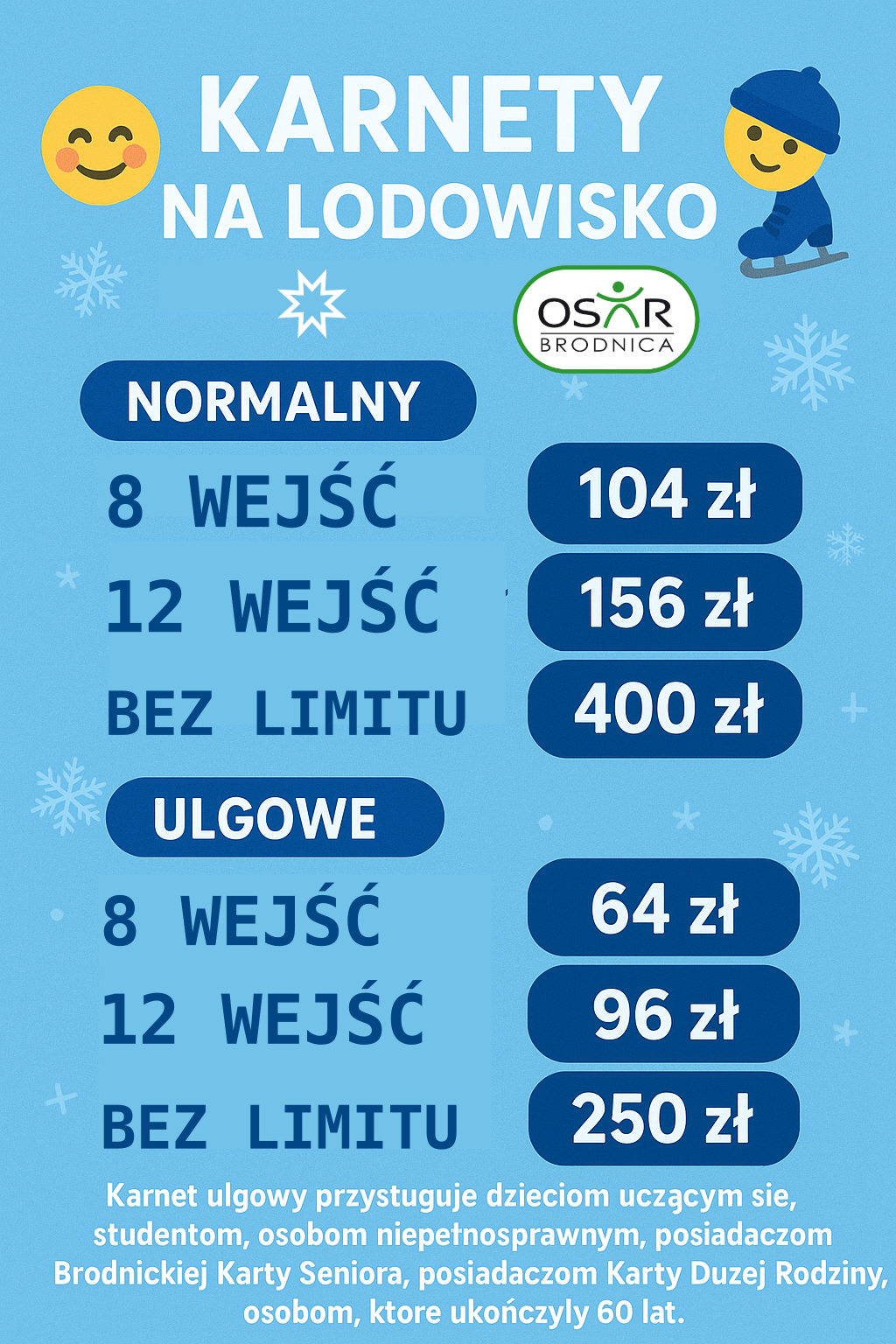 KARNETY NA LODOWISKO JUŻ W SPRZEDAŻY!