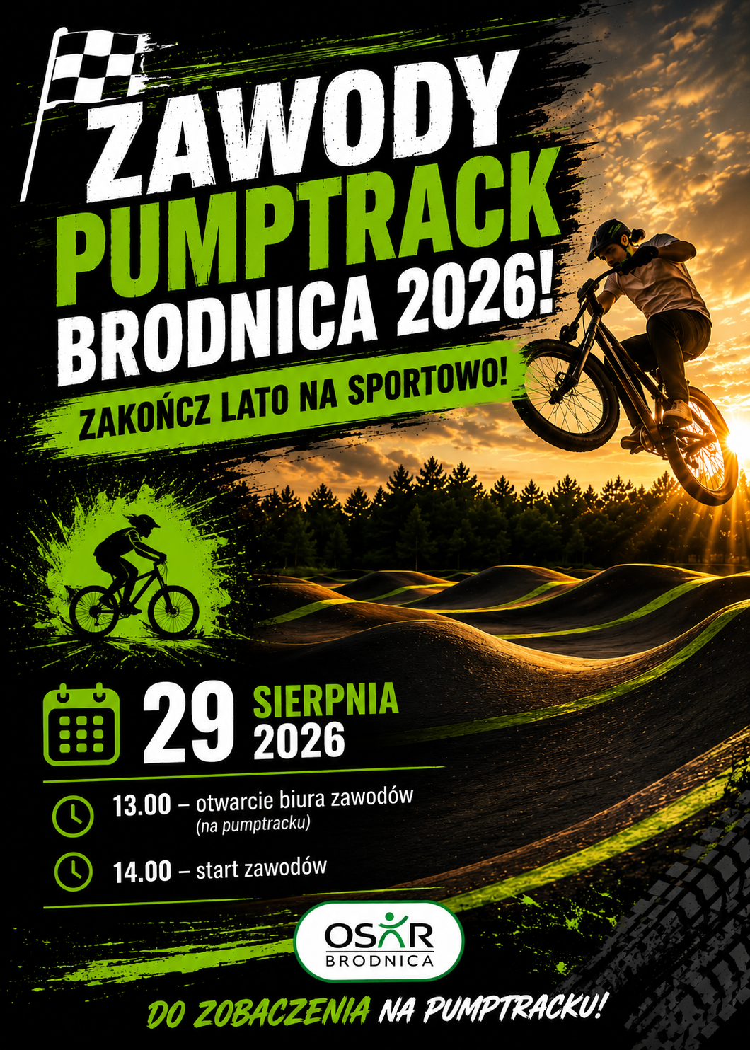 ZAWODY PUMPTRACK BRODNICA 2026! ZAKOŃCZ LATO NA SPORTOWO!